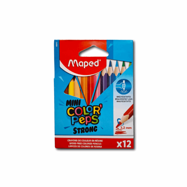 MAPED ΣΧΟΛΙΚΕΣ ΞΥΛΟΜΠΟΓΙΕΣ STRONG MINI ΣΕΤ 12τμχ 862812