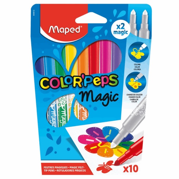 MAPED ΣΧΟΛΙΚΟΣ ΜΑΡΚΑΔΟΡΟΣ COLOR PEPS MAGIC 8τμχ ΚΑΙ 2τμχ MAGIC 844612