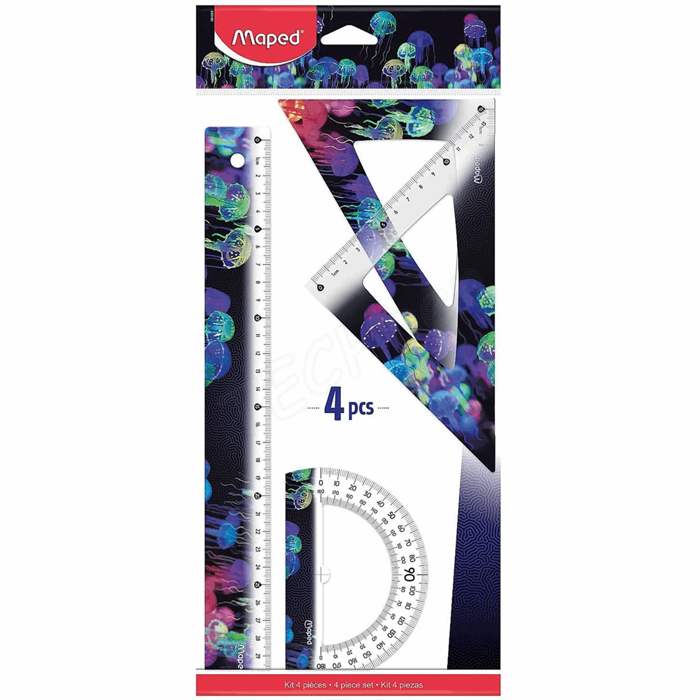 MAPED ΣΕΤ ΓΕΩΜΕΤΡΙΚΩΝ ΟΡΓΑΝΩΝ DEEPSEA PARADISE 30cm 4τμχ 981833