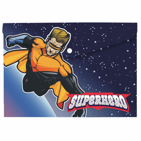 SALKO ΦΑΚΕΛΟΣ Α4 ΜΕ ΚΟΥΜΠΙ ΔΙΑΦΑΝΕΣ SUPERHEROES 8550