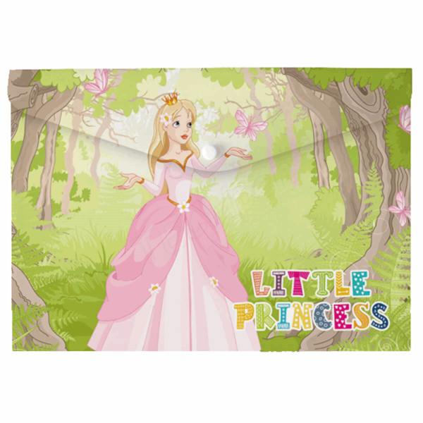 SALKO ΦΑΚΕΛΟΣ Α4 ΜΕ ΚΟΥΜΠΙ ΔΙΑΦΑΝΕΣ PRINCESS 8551