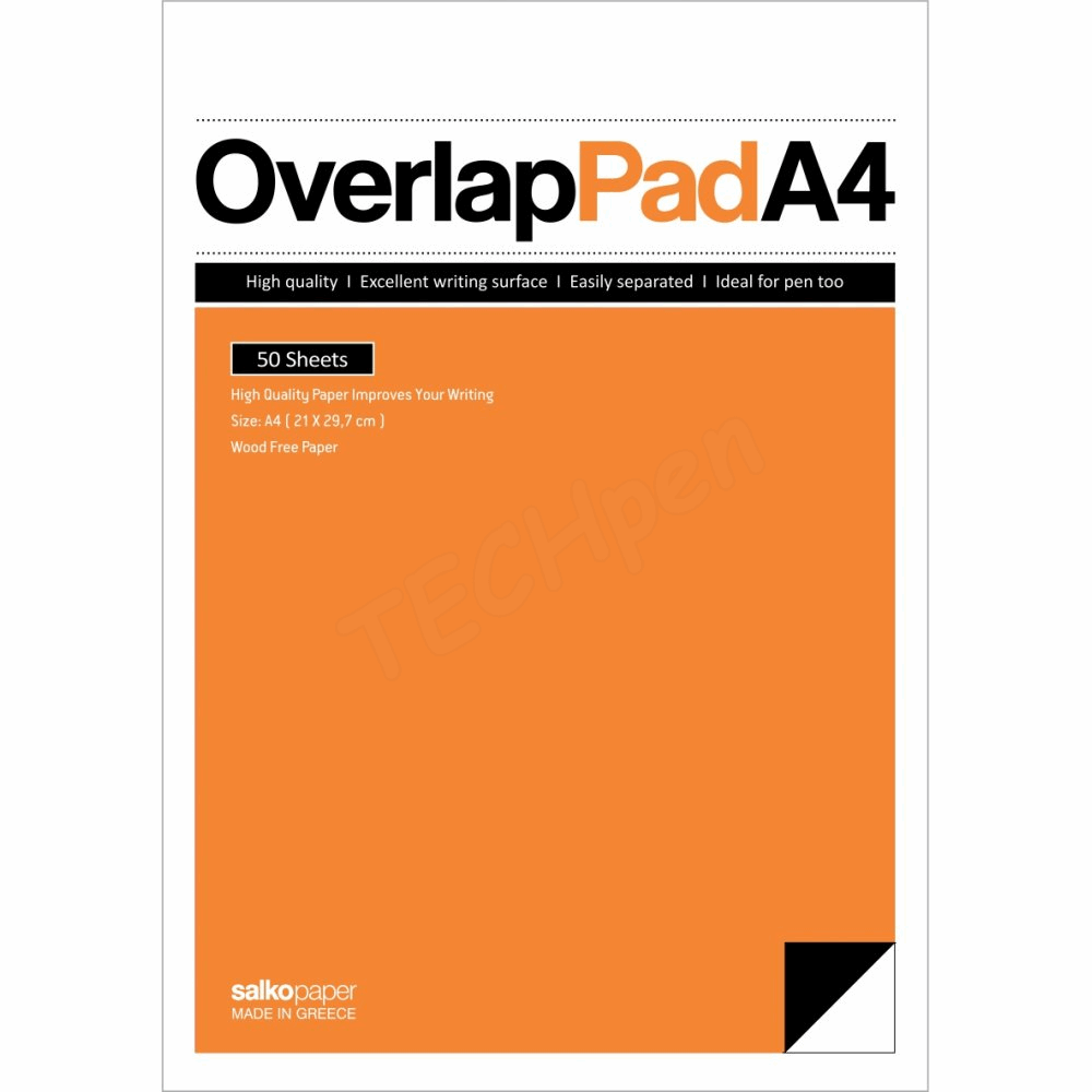 SALKO ΜΠΛΟΚ ΣΗΜΕΙΩΣΕΩΝ OVERLAP Α4(21Χ29) 50φ ΛΕΥΚΟ 3170