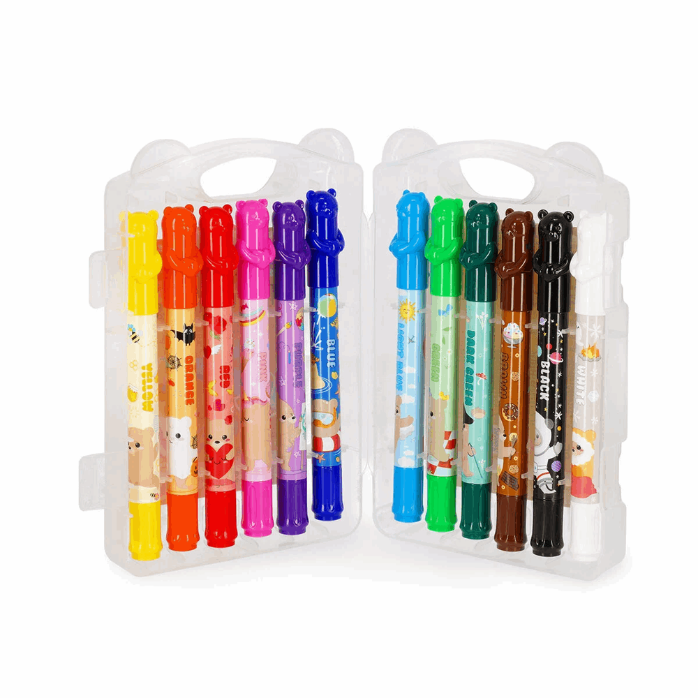 LEGAMI CRA0001 TEDDY FRIENDS - 12 CRAYONS