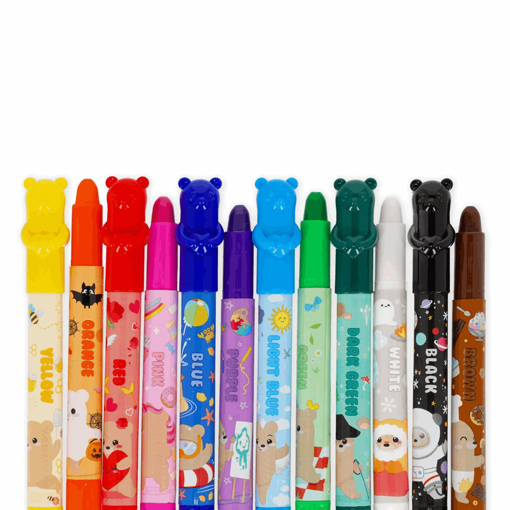 LEGAMI CRA0001 TEDDY FRIENDS - 12 CRAYONS