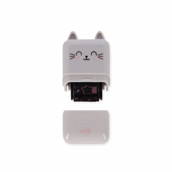 LEGAMI ROS0004 DECO ROLLER STAMP - DECORATIVE ROLLER STAMP - KITTY - PINK INK
