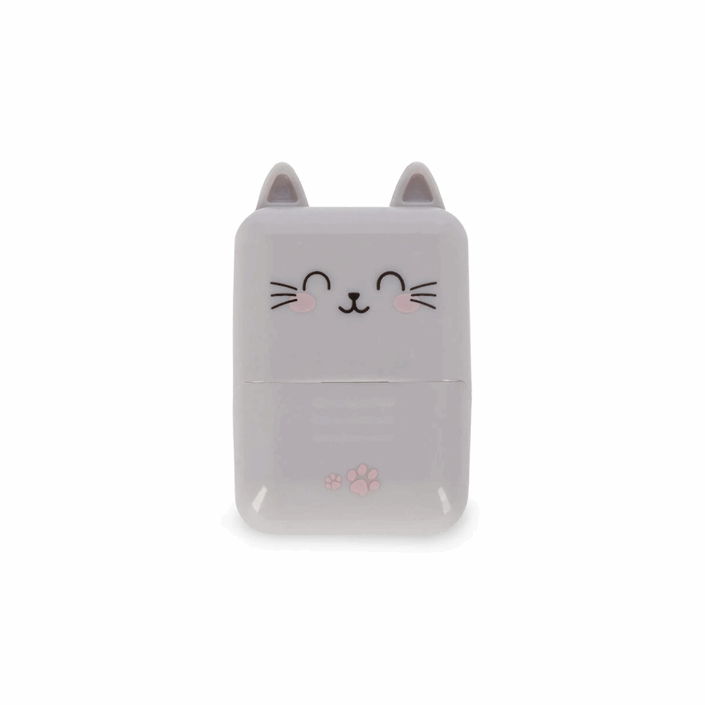 LEGAMI ROS0004 DECO ROLLER STAMP - DECORATIVE ROLLER STAMP - KITTY - PINK INK