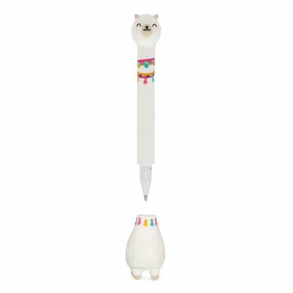 LEGAMI STG0001 STAND-INK OVATION - BALLPOINT PEN WITH BASE - LLAMA - 1 MM - SKY BLUE INK