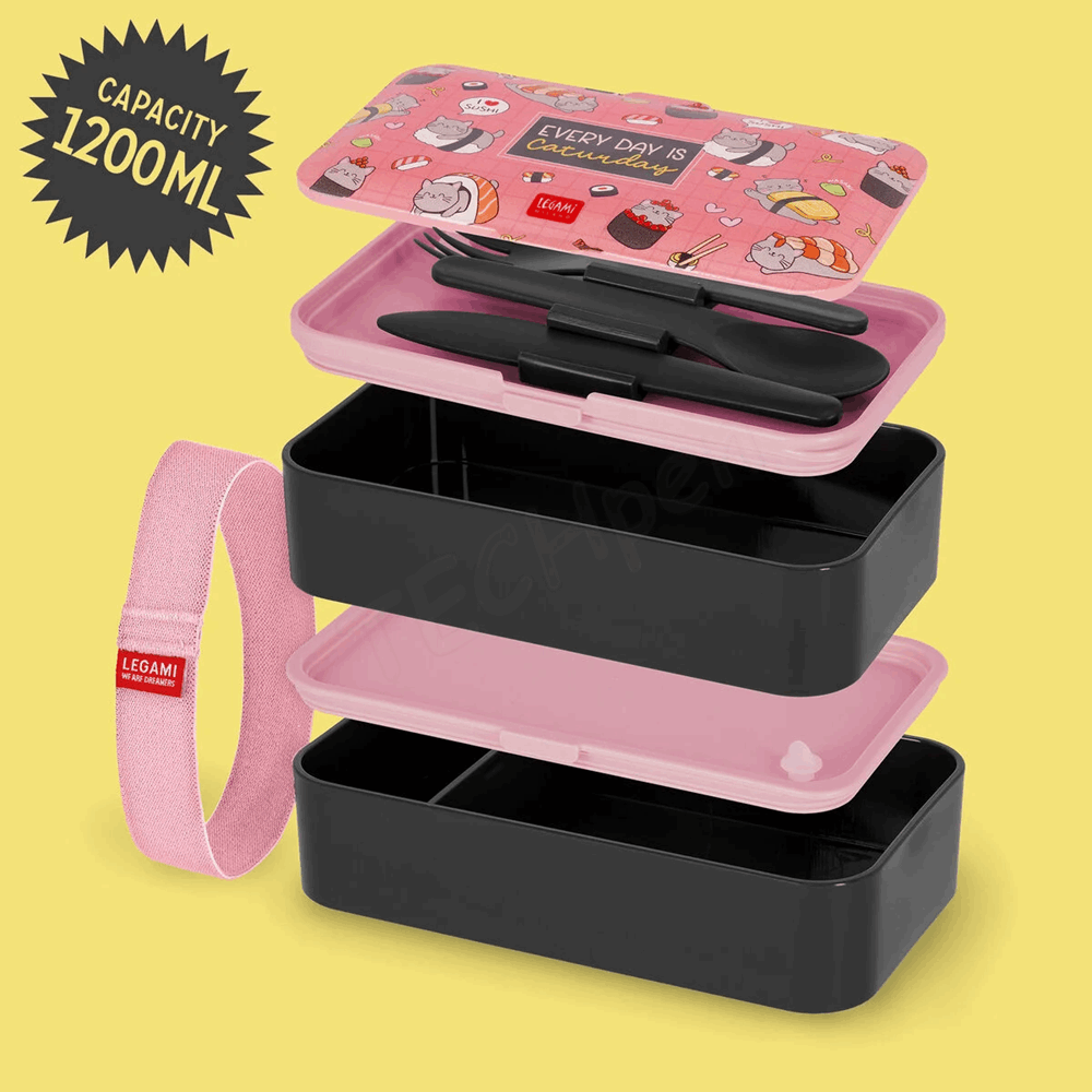 LEGAMI LBD0006 LUNCH BOX - SUSHI CAT - 1200 ML