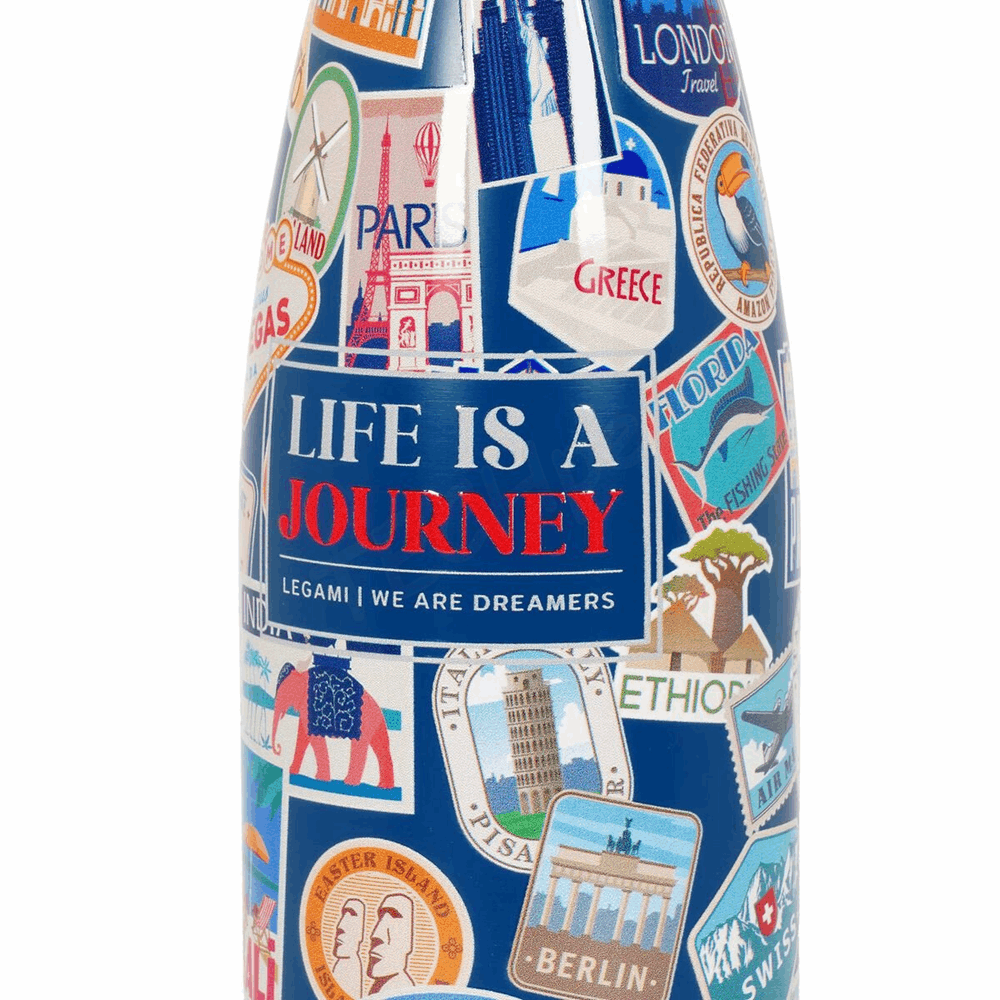 LEGAMI SSB0024 HOT & COLD - VACUUM BOTTLE - TRAVEL - STICKERS - 500 ML