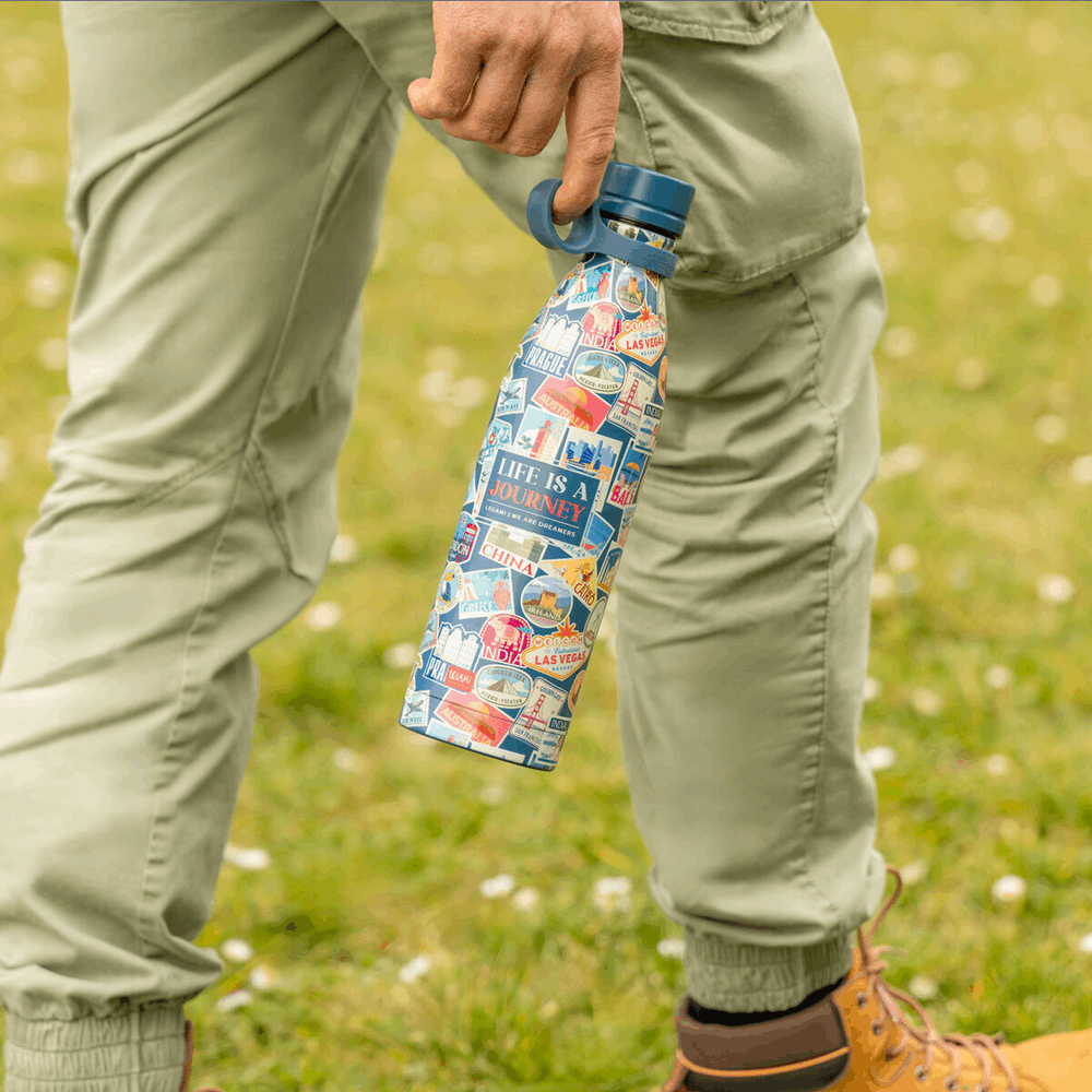 LEGAMI SSBL0011 HOT & COLD - VACUUM BOTTLE - TRAVEL - STICKERS - 800 ML