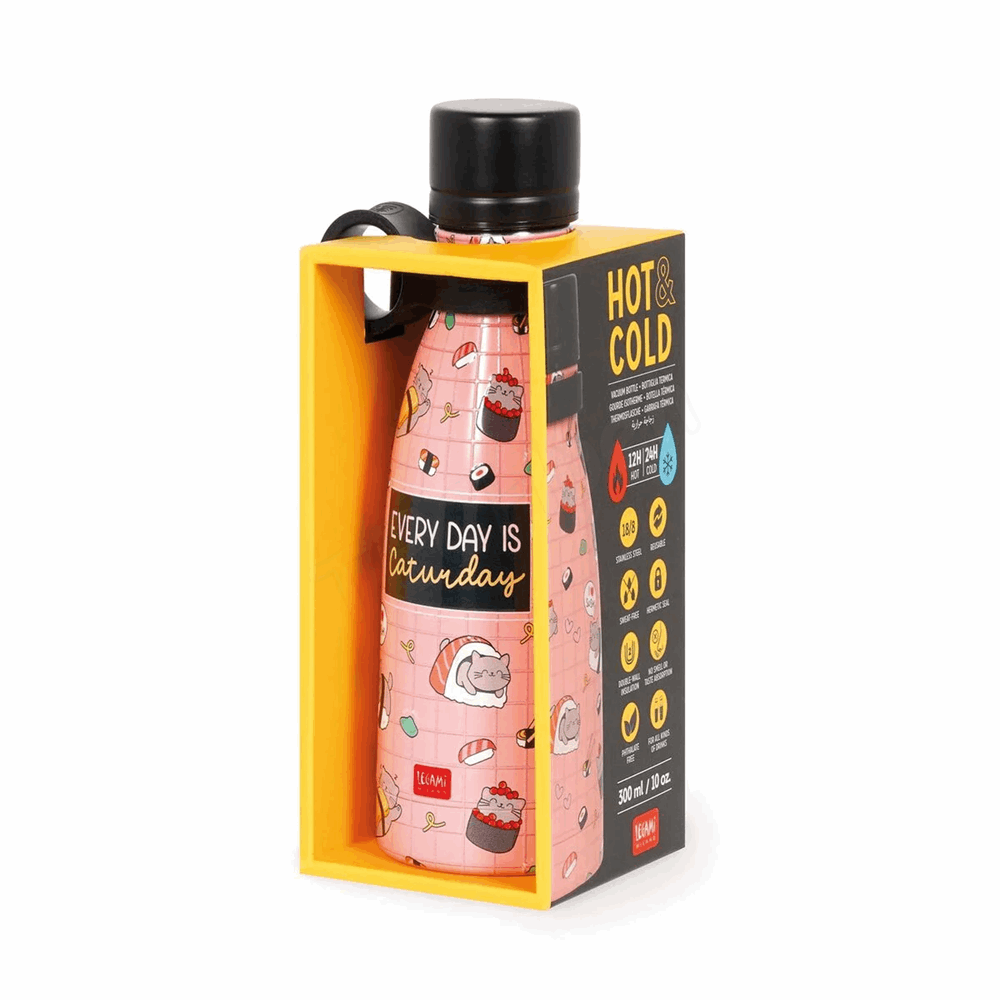 LEGAMI SSBM0007 HOT & COLD - VACUUM BOTTLE - SUSHI CAT - 300 ML