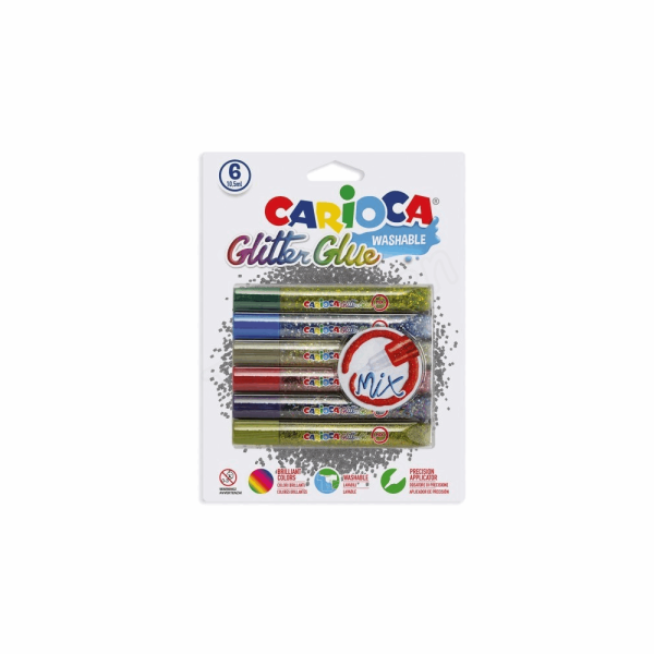 CARIOCA ΚΟΛΛΑ GLITTER MIX 42112 ΣΕΤ 6τμχ 133421120