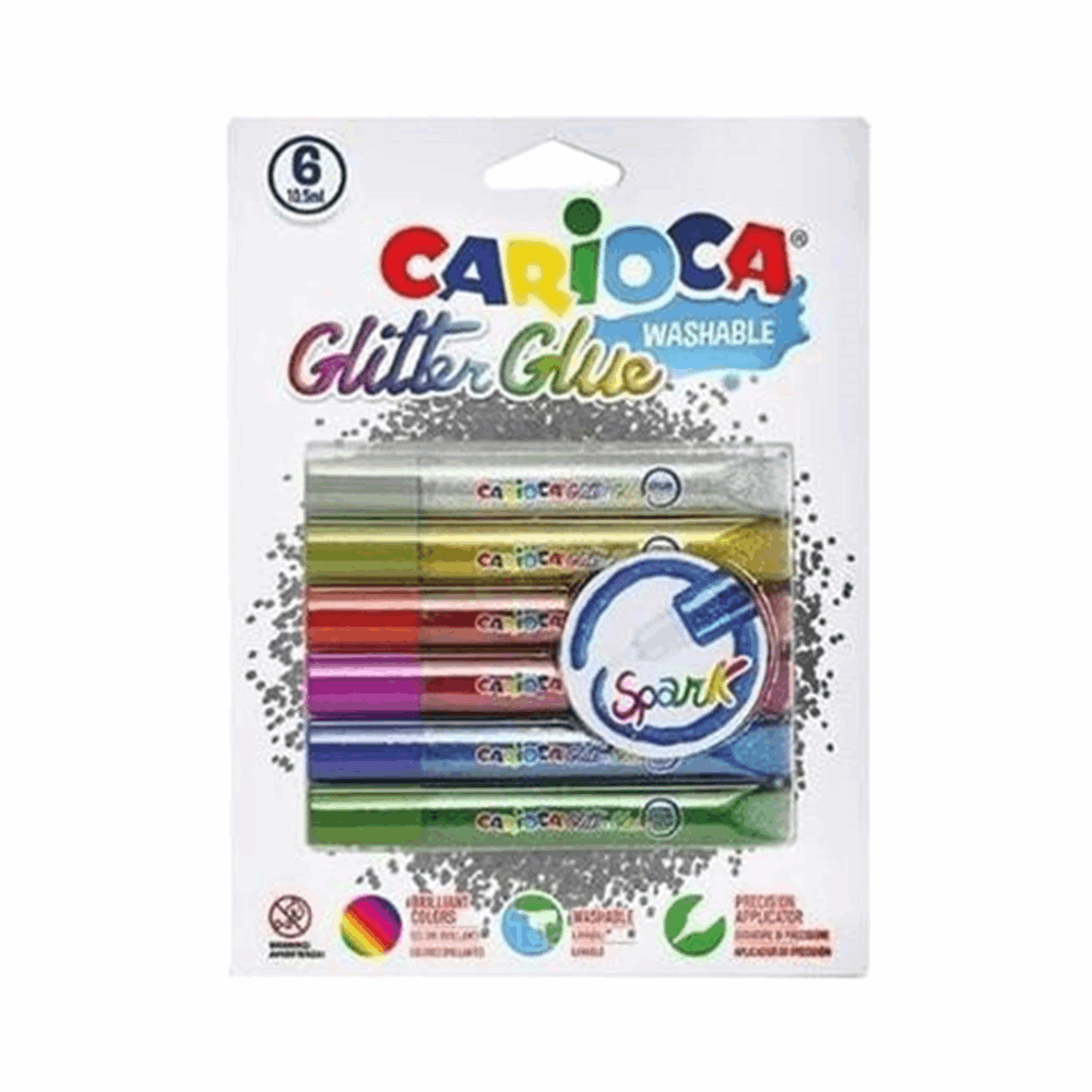 CARIOCA ΚΟΛΛΑ GLITTER SPARK ΣΕΤ 6τμχ 133421100