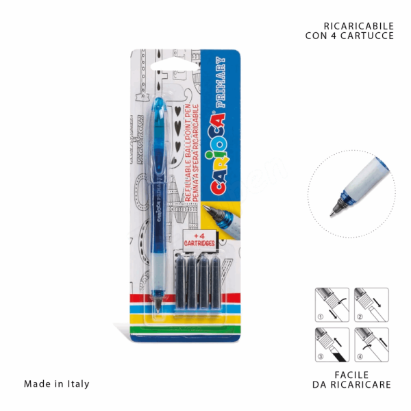 CARIOCA ΣΤΥΛΟ BALLPOINT SET ΜΕ 4 ΜΕΛΑΝΙΑ