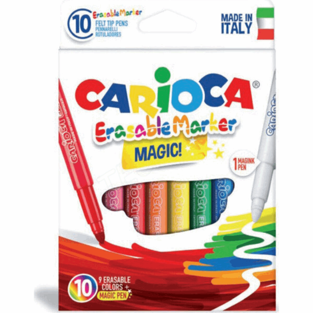 CARIOCA MAGIC ΣΧΟΛΙΚΟΣ ΜΑΡΚΑΔΟΡΟΣ ERASABLE 43182 9τμχ ΚΑΙ 1 MAGIC PEN 133431820