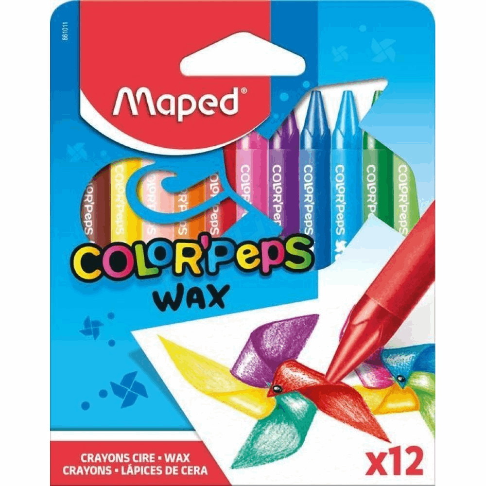 MAPED KΗΡΟΜΠΟΓΙΑ WAX 12τμχ 861011