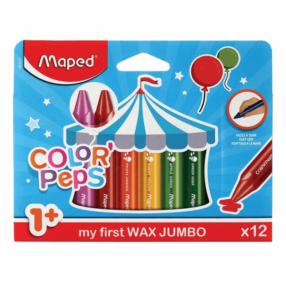 MAPED KΗΡΟΜΠΟΓΙΑ WAX JUMBO 12τμχ