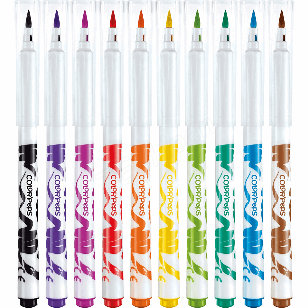 MAPED ΜΑΡΚΑΔΟΡΟΣ ΧΕΙΡΟΤΕΧΝΙΑΣ COLOR PEPS BRUSH 2,8mm WASHABLE 10τμχ 848010