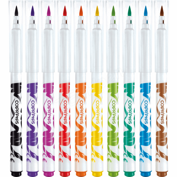 MAPED ΜΑΡΚΑΔΟΡΟΣ ΧΕΙΡΟΤΕΧΝΙΑΣ COLOR PEPS BRUSH 2,8mm WASHABLE 10τμχ 848010