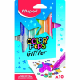 MAPED ΣΧΟΛΙΚΟΣ ΜΑΡΚΑΔΟΡΟΣ COLOR PEPS GLITTER 10τμχ 847110