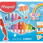 MAPED ΜΑΡΚΑΔΟΡΟΣ ΖΩΓΡΑΦΙΚΗΣ COLOR PEPS MAXI WASHABLE 12τμχ ΓΙΑ ΗΛΙΚΙΕΣ 1+ 846020