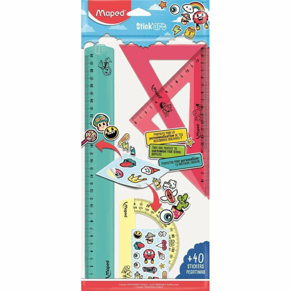 MAPED ΣΕΤ OΡΓΑΝΩΝ ΓΕΩΜΕΤΡΙΑΣ STICK ART 4τμχ