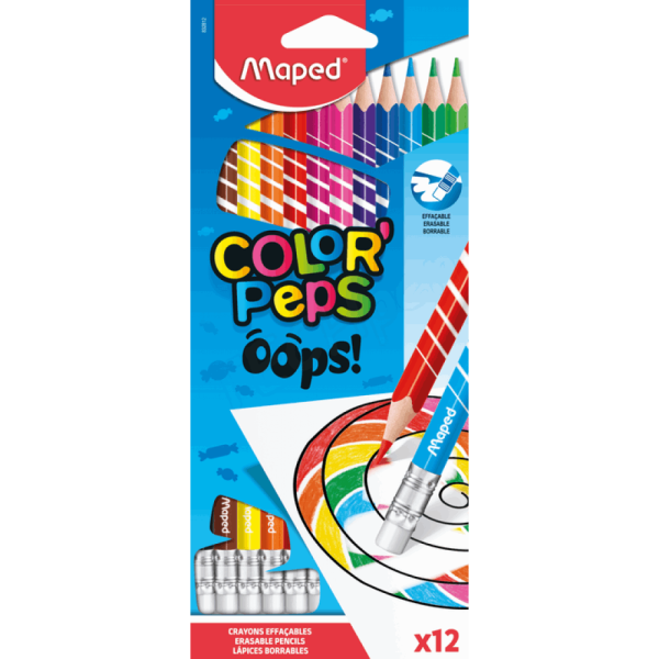 MAPED ΣΧΟΛΙΚΕΣ ΞΥΛΟΜΠΟΓΙΕΣ ΠΟΥ ΣΒΗΝΟΥΝ ΣΕΤ 12τμχ 862612