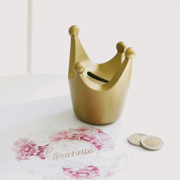 ATELIER PIERRE Royal Crown MONEY BOX LARGE Gold | H15 O13,6 cm ATP-RC-618