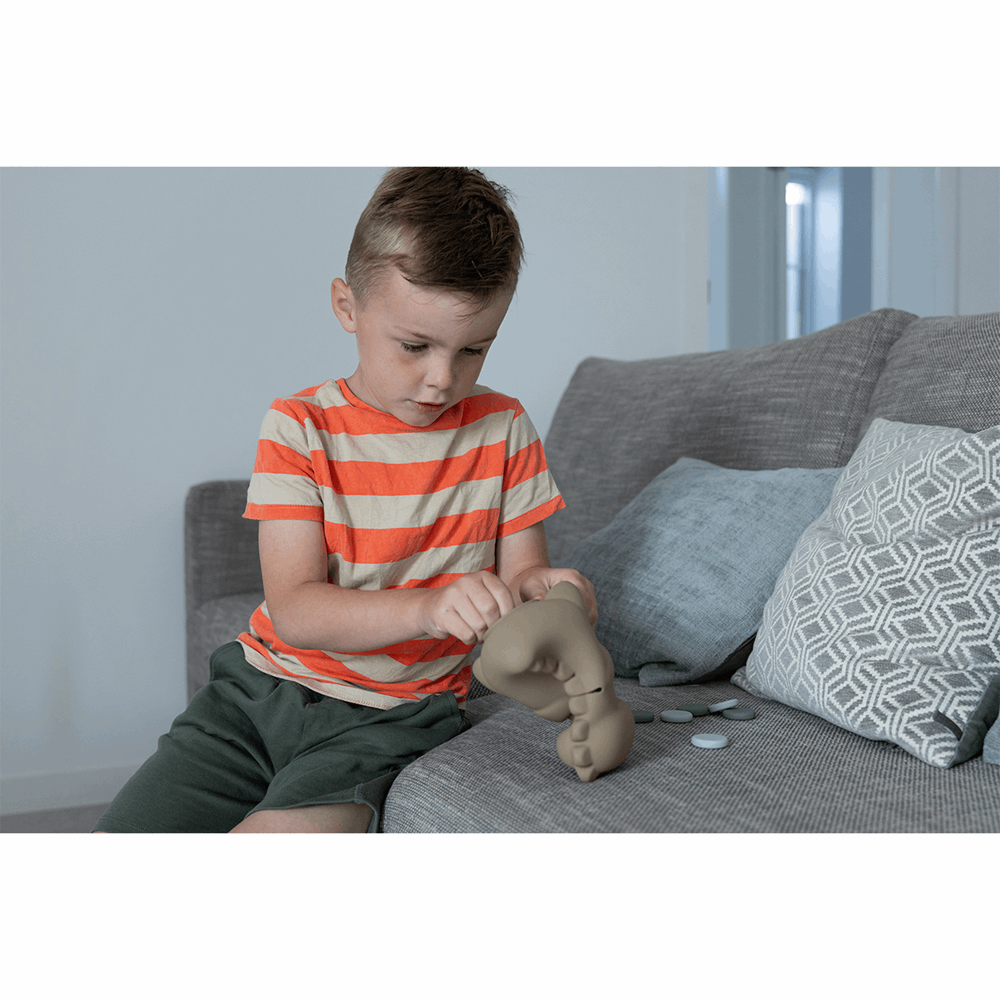 ATELIER PIERRE Jeroom Dino CLAY MONEY BOX LARGE | H 16,5 x 14,9 x 10,8 cm ATP-JD-418