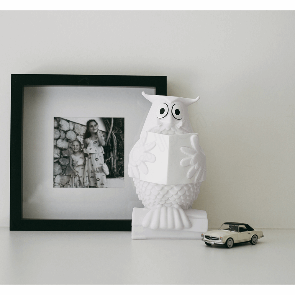 ATELIER PIERRE Daily Fable Owl Night light USB recharge WHITE | 11,8 x 11,7 x 22 cm ATP-FK-830