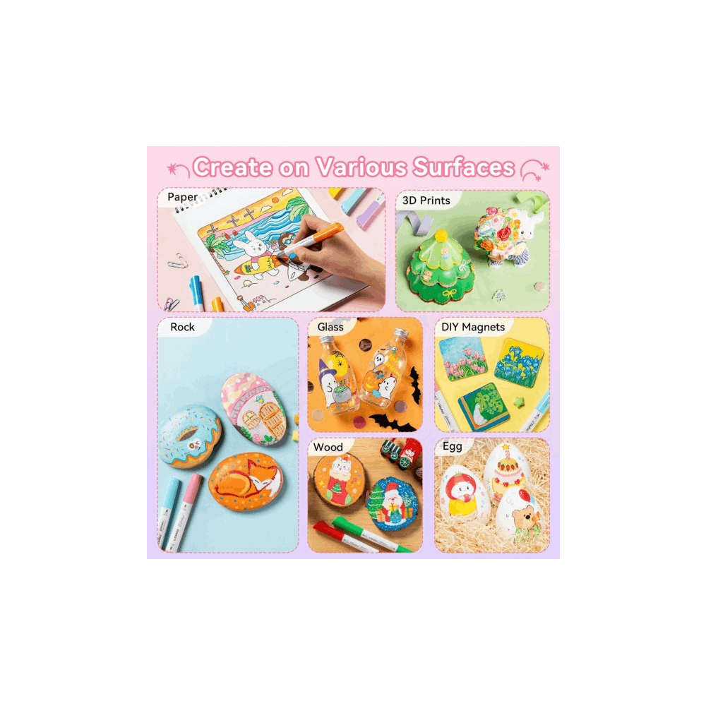 OHUHU ACRYLIC MARKERS SET-24 *DUAL TIP* OHU-Y30-80601-96