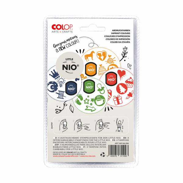 COLOP Little NIO inkpads - 2 classic COL-NIL099