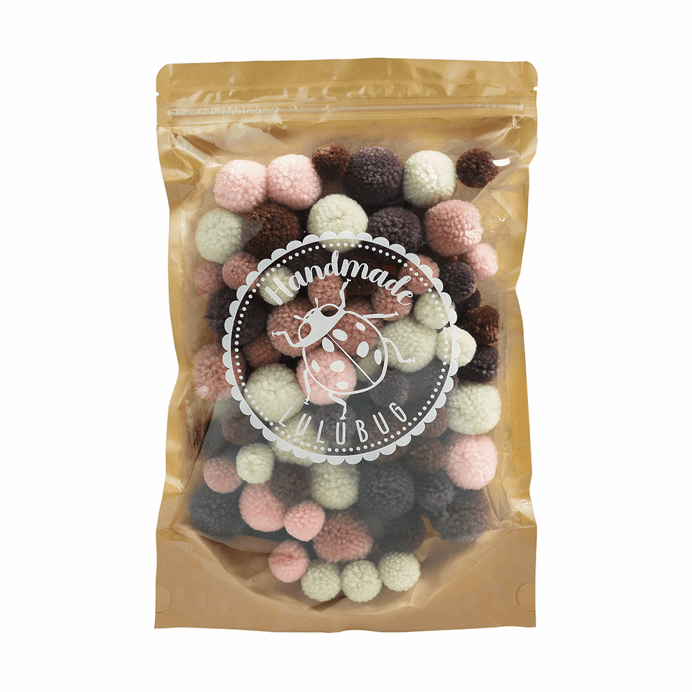 BELLTRADE Pom-pom set, 100 pcs, 