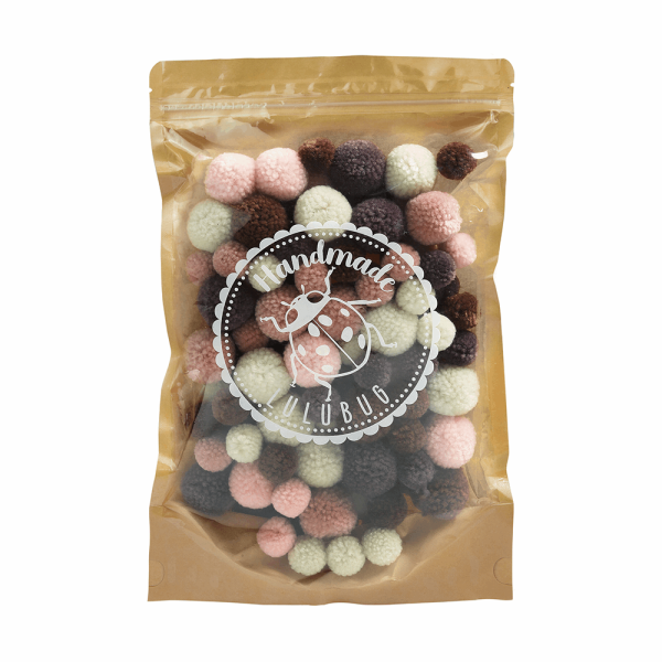 BELLTRADE Pom-pom set, 100 pcs, 
