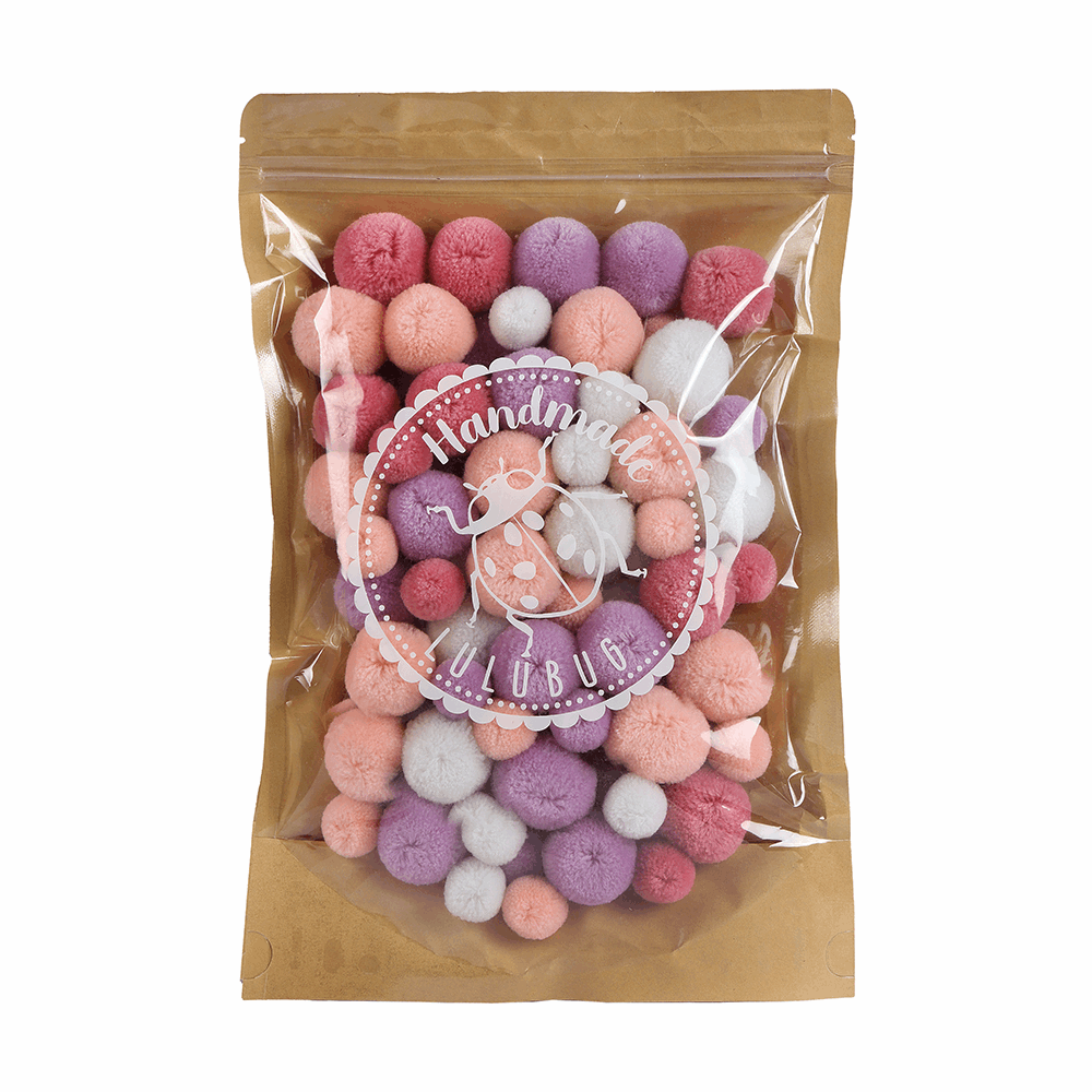 BELLTRADE Pom-pom set, 100 pcs, 