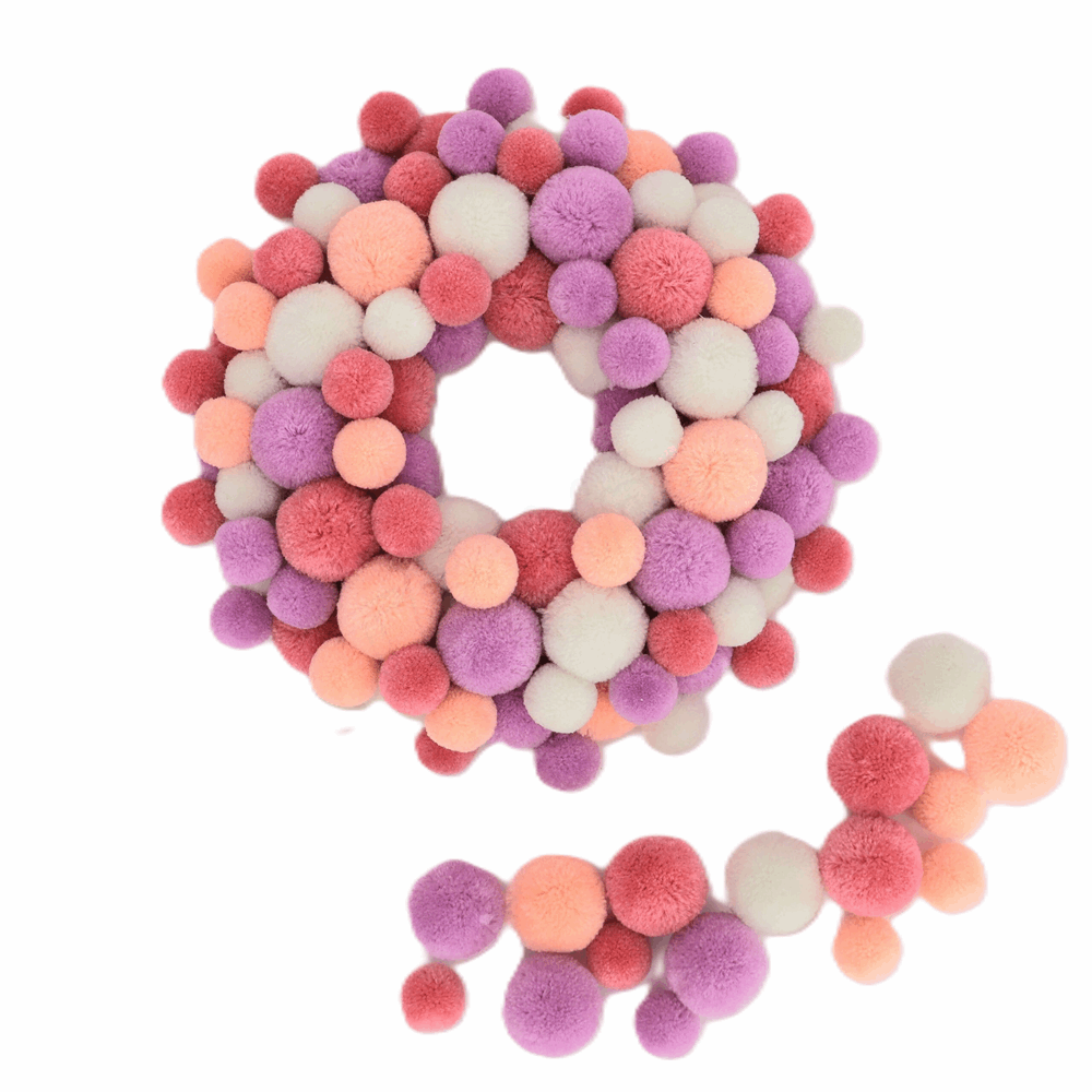 BELLTRADE Pom-pom set, 100 pcs, 