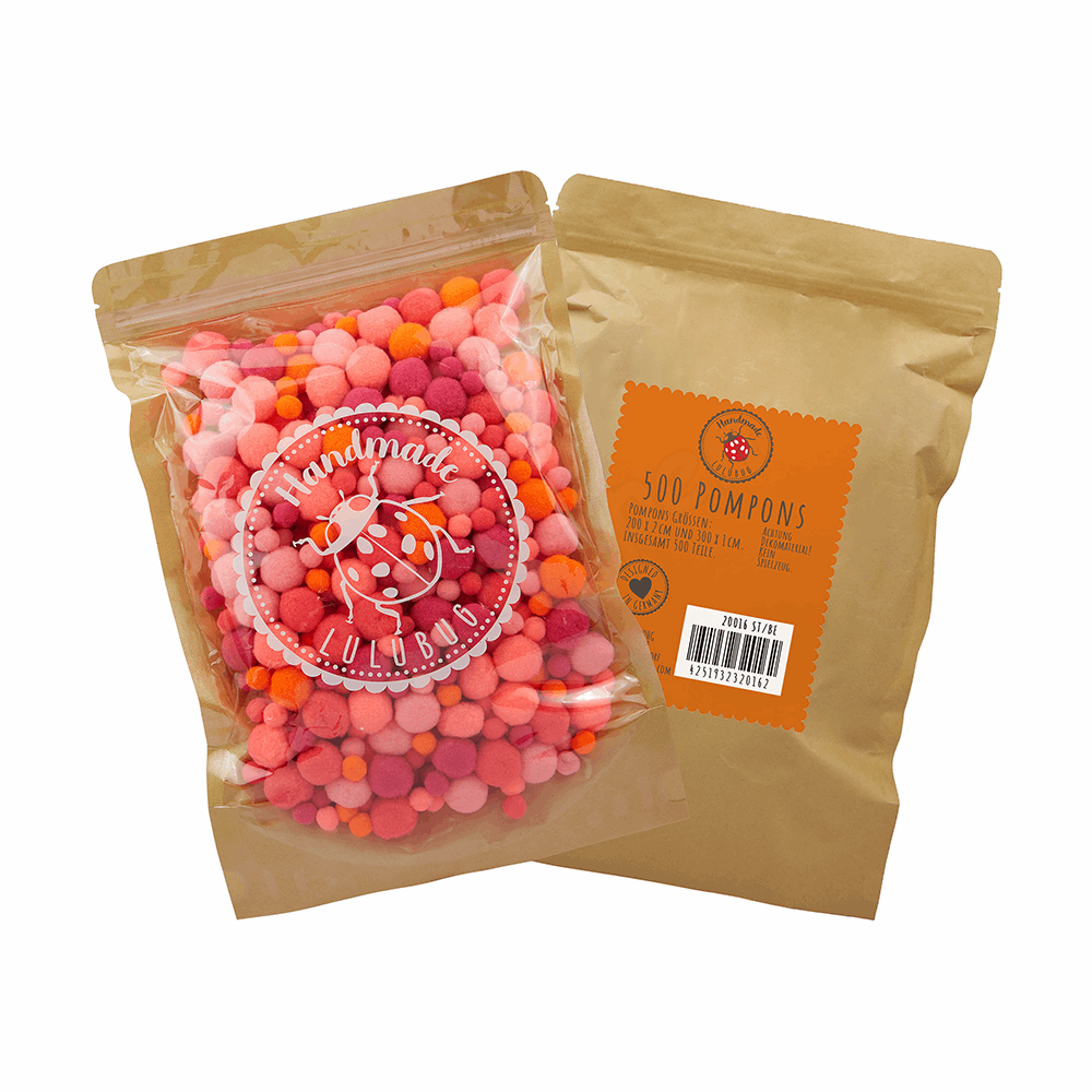 BELLTRADE Pom-pom set, 500 pcs, 