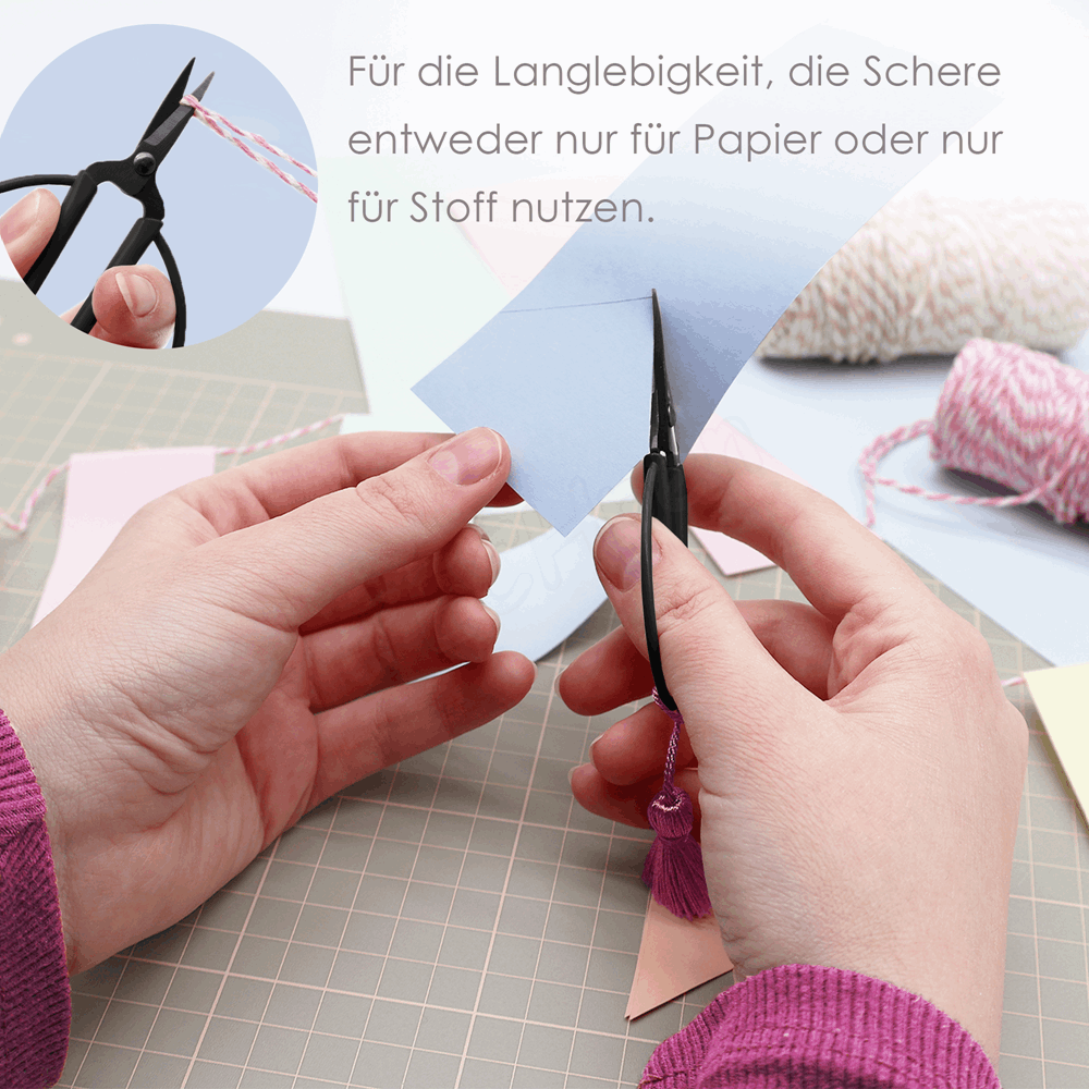 BELLTRADE Craft scissors, retro look, small, black, 8.5 cm BEL-15303