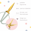 BELLTRADE Craft scissors, retro look, sage, 14.5 cm BEL-15302
