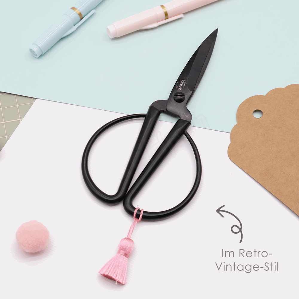 BELLTRADE Craft scissors, retro look, black, 14.5 cm BEL-15301