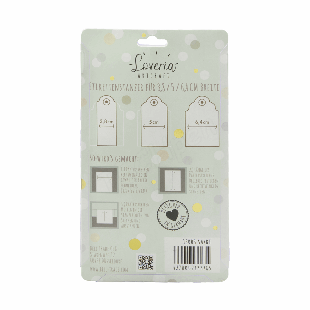 BELLTRADE Label punch / gift tag punch 