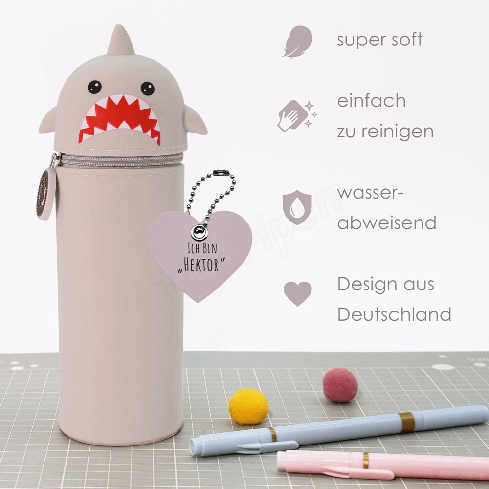 BELLTRADE Silicone Pencil Case Shark Hektor BEL-25300