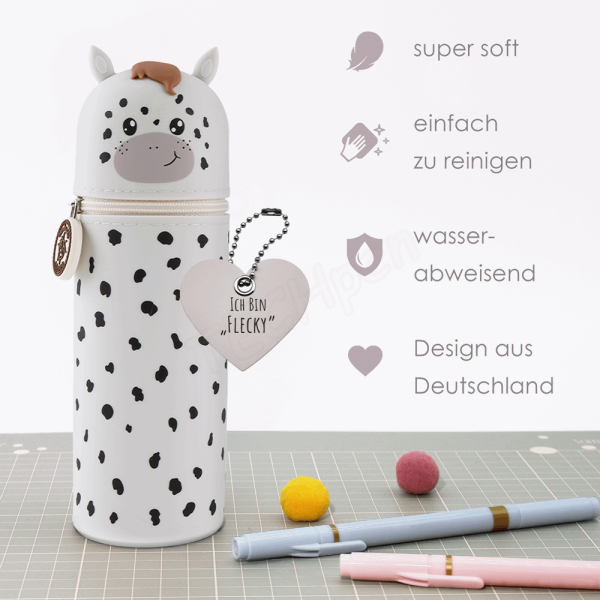 BELLTRADE Silicone Pencil Case Dapple Gray Horse Flecky BEL-24211