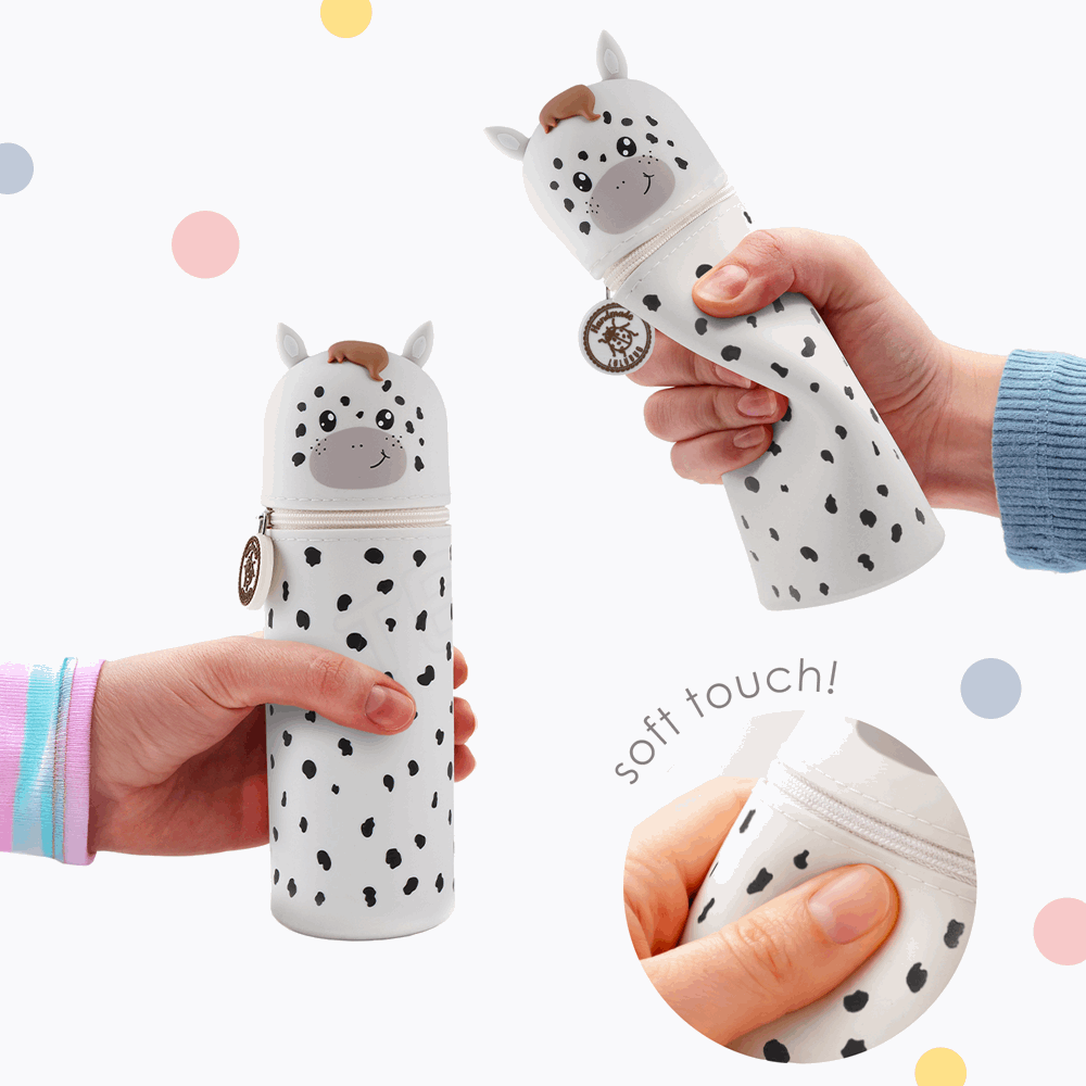 BELLTRADE Silicone Pencil Case Dapple Gray Horse Flecky BEL-24211
