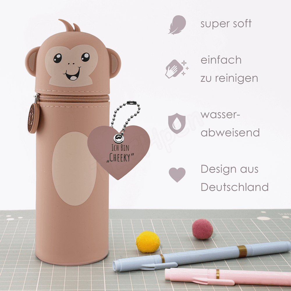 BELLTRADE Silicone Pencil Case Monkey Cheeky BEL-24214