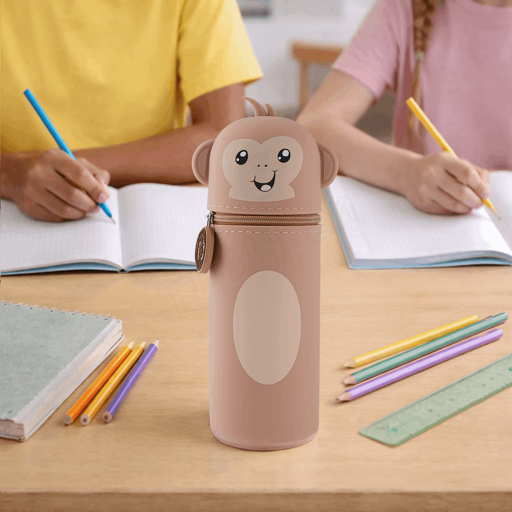BELLTRADE Silicone Pencil Case Monkey Cheeky BEL-24214