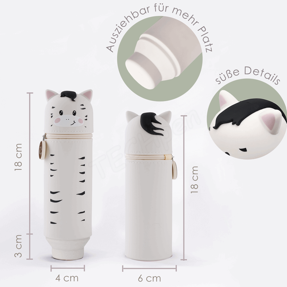 BELLTRADE Silicone Pencil Case Zebra Peppy BEL-24111