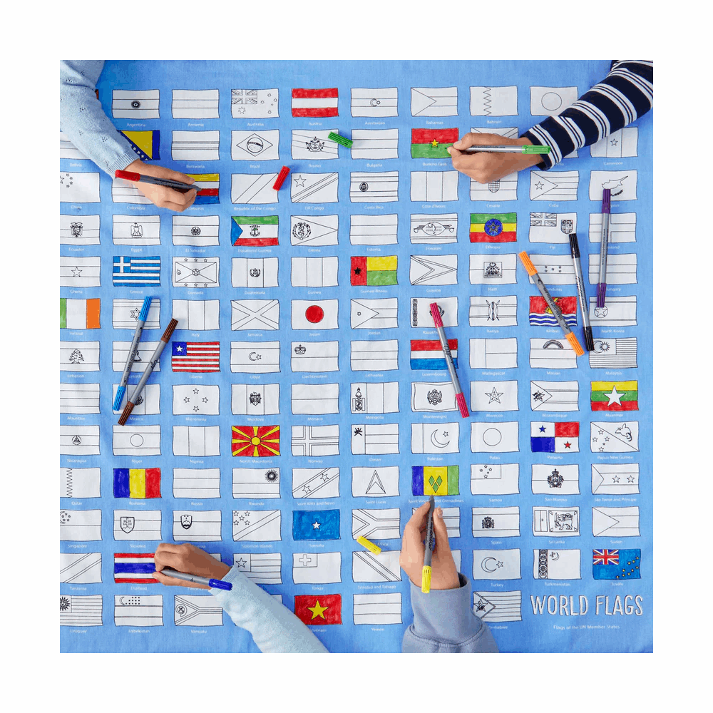 EATSLEEPDOODLE Tablecloth world flags FLAGTS 206001