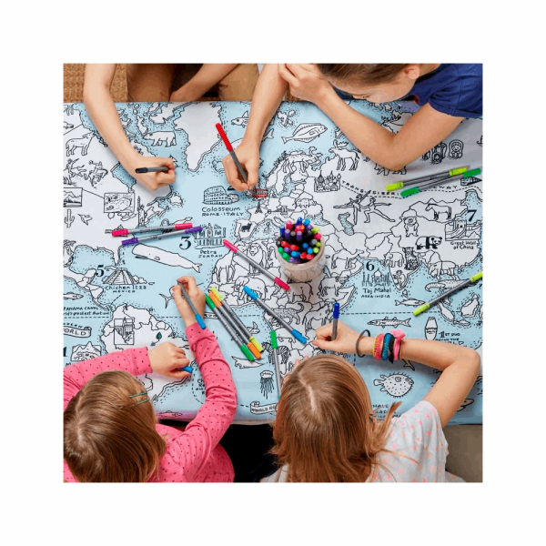 EATSLEEPDOODLE Tablecloth world map MAPTS 206002