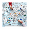 EATSLEEPDOODLE Tablecloth world map MAPTS 206002
